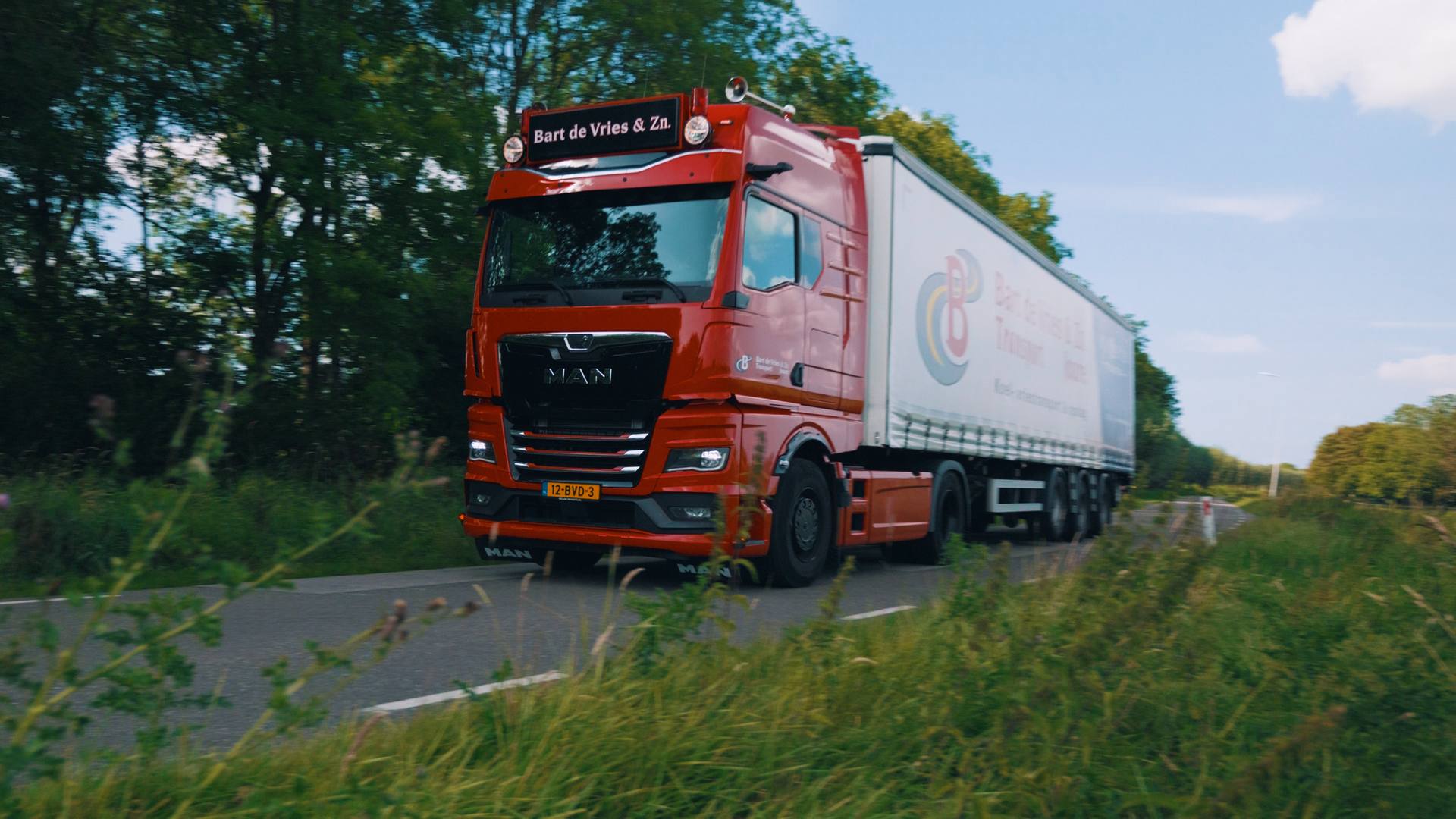 Transport onderweg met goederen